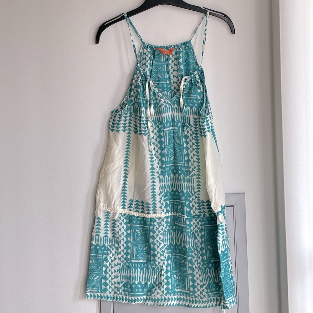 💗 JOE FRESH Teal and White Tribe Pattern Dress/ Top/ Coverup